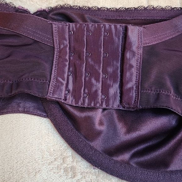 NWOT- Catherine's Intimates- Purple/Eggplant Silky Bra. 54DD. - Picture 3 of 3